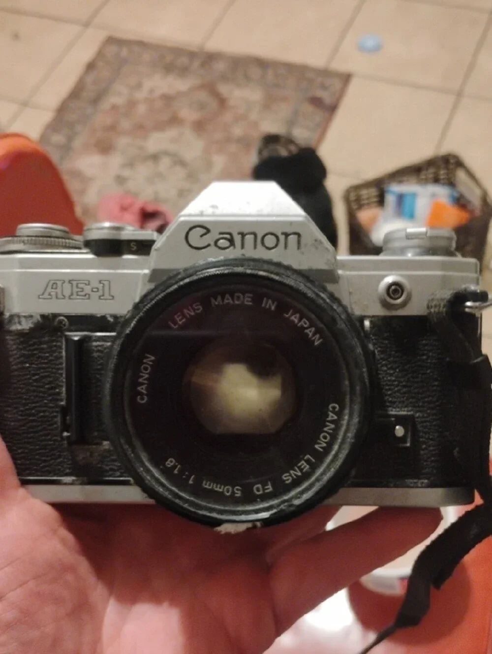 Canon AE-1 Film Camera with 50mm Lens - Silver and Black
